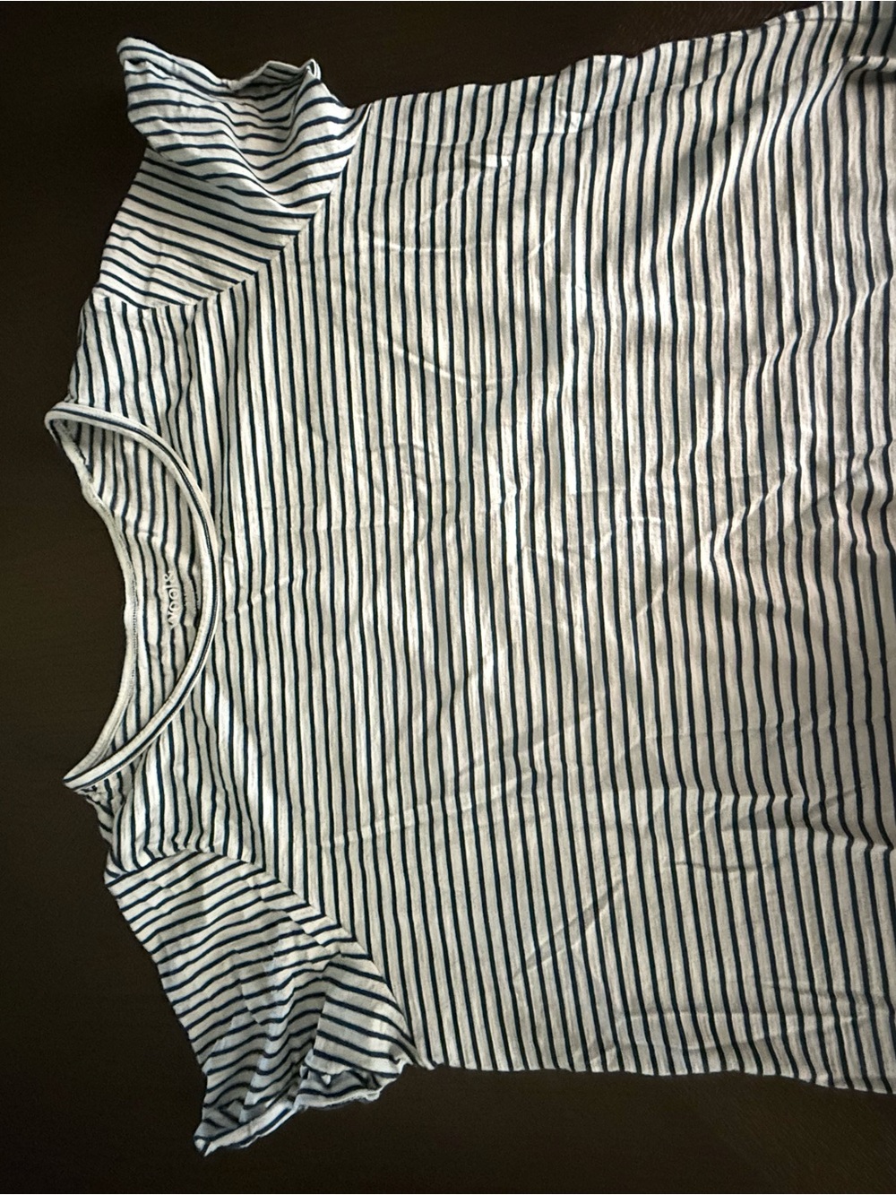 Wool & Co. Cara Navy and Cream Striped Tee